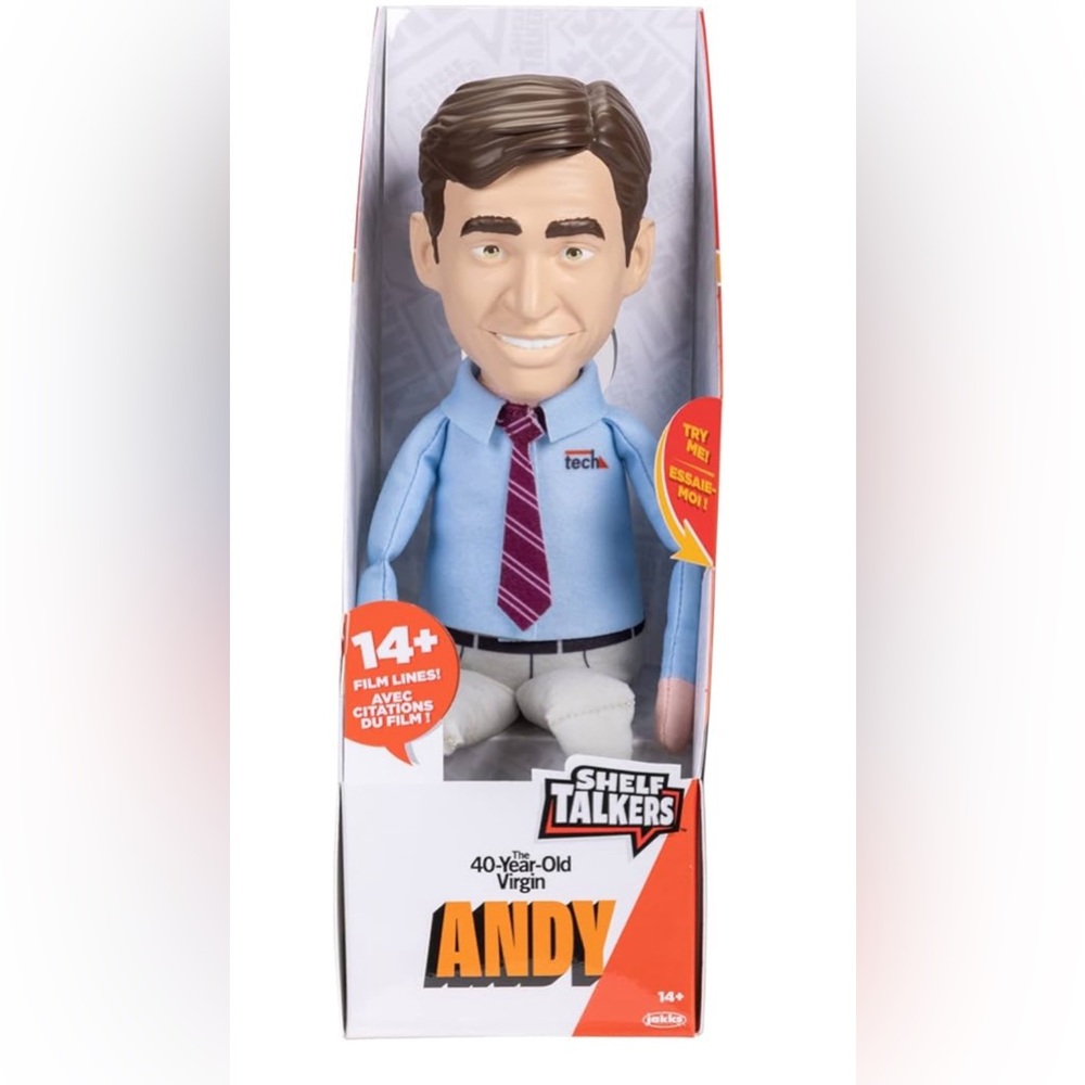 40 Year Old Virgin talking Andy Figure - Blue Shirt